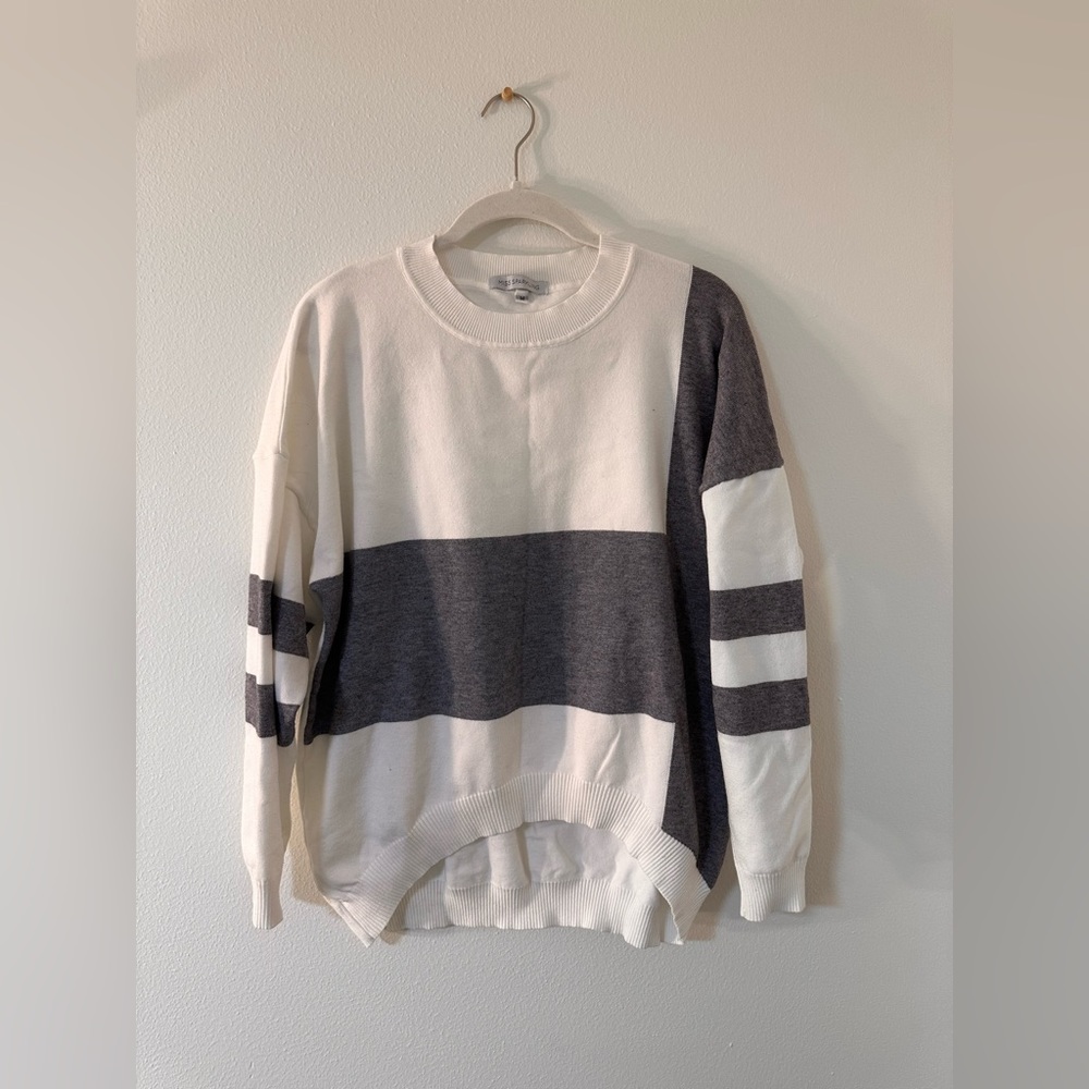 White and Grey Sweater